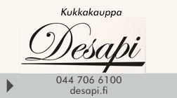Desapi Kukkasidonnan erikoisliike ja hautauspalvelu logo